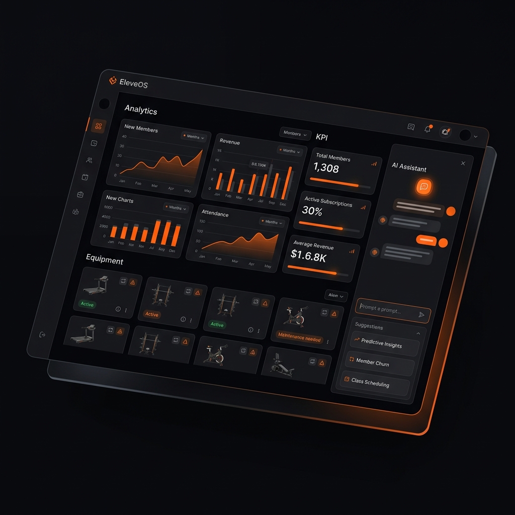 EleveOS — Dashboard Analytics da Academia